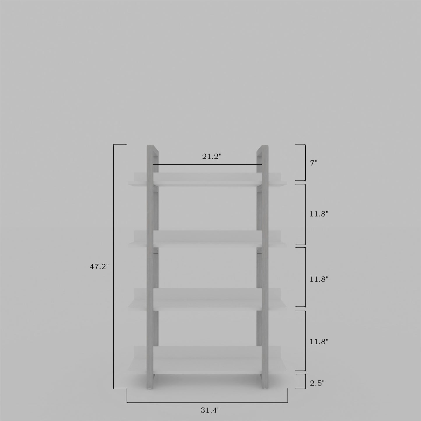 Solid Wood Bookshelf: 4-Layer Multifunctional Open Shelf for Books or Plants